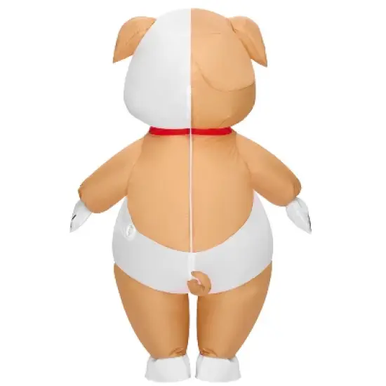 SYNCFUN Adults Inflatable Halloween Costumes, Full Body Bulldog Inflatable Costume, Brown Blow Up Puppy Costumes image {1}