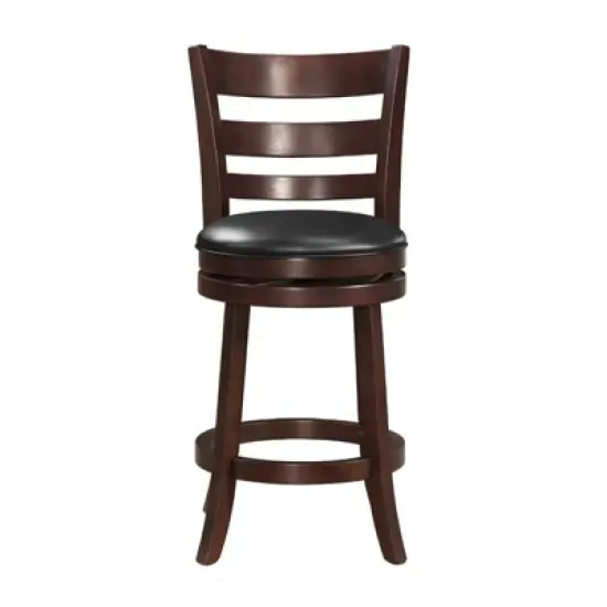 Shapel Faux Leather Swivel Counter Stool in Dark Cherry - Lexicon image {2}