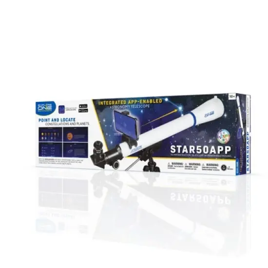 Explore One STARAPP - 50mm Refractor Telescope w/ Panhandle Mount and Astronomy APP image {4}