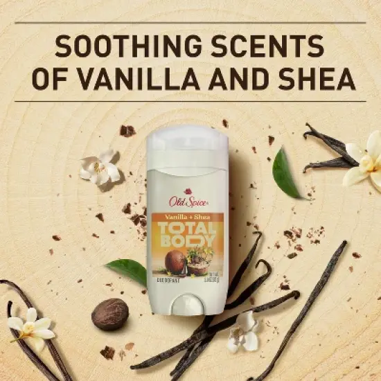 Old Spice Whole Body Solid Deodorant for Men - Vanilla & Shea - Aluminum-Free 3oz image {7}