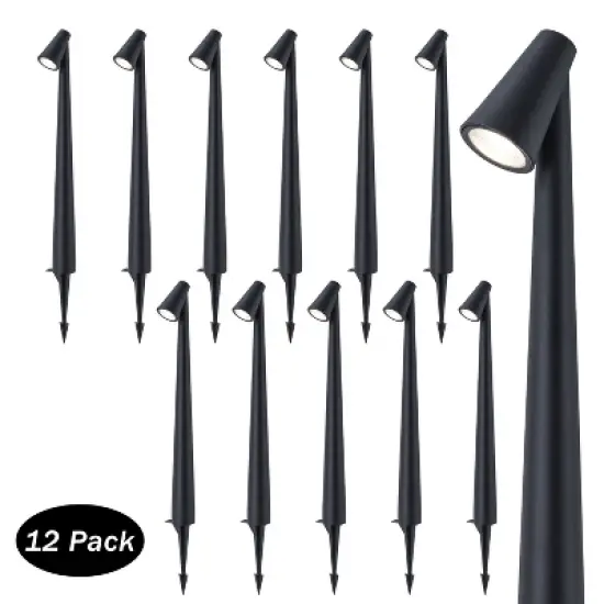 C Cattleya 4W Low Voltage Matte Black Aluminum LED Outdoor Landscape Path Lights image {9}