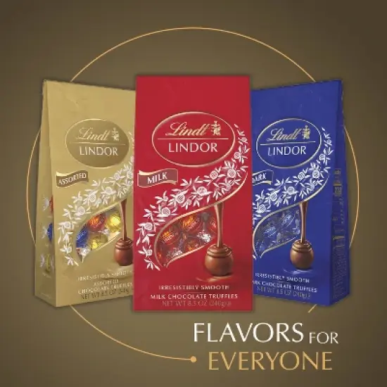 Lindt Lindor Assorted Chocolate Candy Truffles For You Gift Box - 6.8oz image {5}