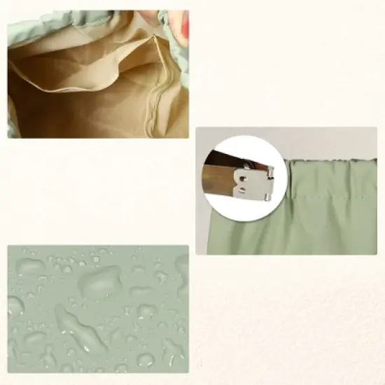 Unique Bargains Portable Multiple Inner Pockets Mini Makeup Bag 1 Pc image {2}