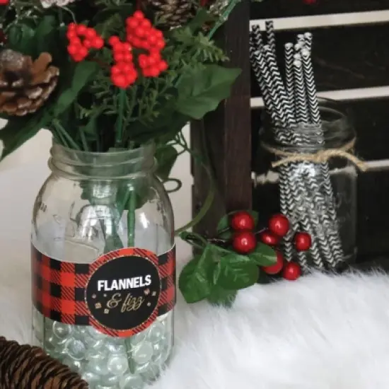 Big Dot of Happiness Flannel Fling Before the Ring - DIY Party Supplies - Buffalo Plaid Bachelorette Party DIY Wrapper Favors and Decor - Set of 15 image {3}