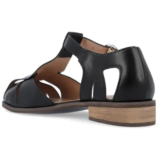 Journee Collection Womens Azzaria Low Block Heel Square Toe Flats image {6}