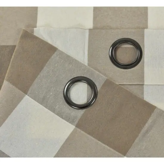 Kate Aurora Country Farmhouse Living Classic Buffalo Plaid Checkered Single Grommet Top Window Curtain Panel image {1}