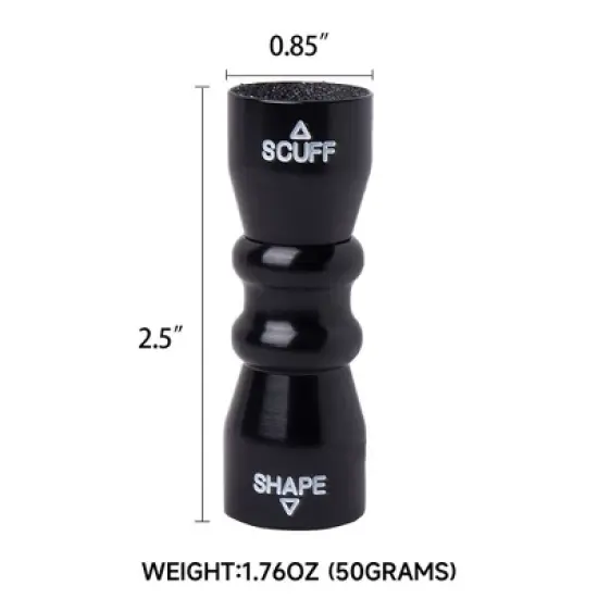 GSE 3-in-1 Pool Cue Tip Tool, Billiard Cue Stick Scuffer/Shaper/Aerator, Multi-Function &ndash; Silver/Black image {4}