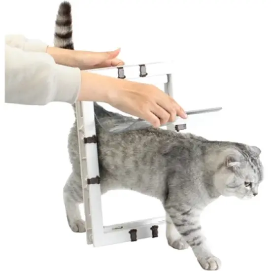 PawsMark Plastic Pet Door with Soft Window Flap for Interior or Exterior image {2}