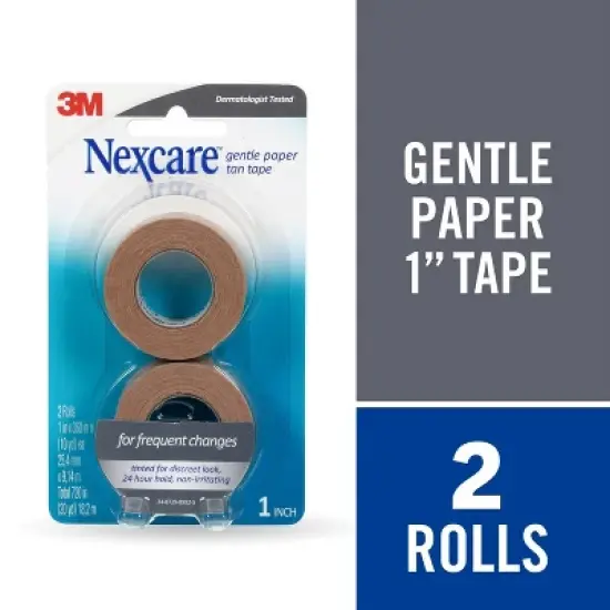 Nexcare Gentle Paper Tan Tape - 2pk image {10}