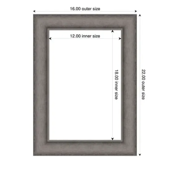 Amanti Art Burnished Concrete Framed Dry Erase Magnetic Board image {4}