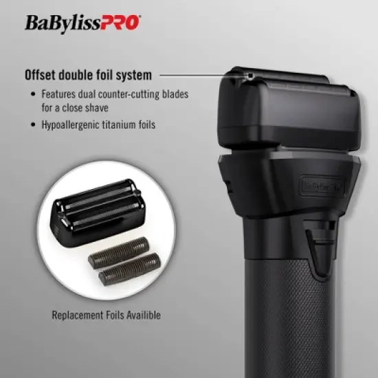 BaBylissPRO FXONE BLACKFX Double-Foil Shaver image {6}