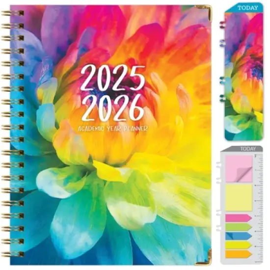 Global Printed Products Hardcover AY 2025-2026 Fashion Planner - 8.5"x11" (Rainbow Petals) image {8}