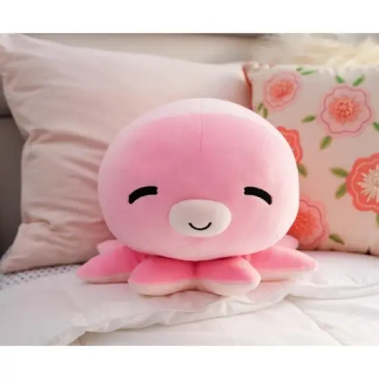 Toynk MochiOshis 12-Inch Character Plush Toy Animal Pink Octopus | Izumi Inkyoshi image {3}