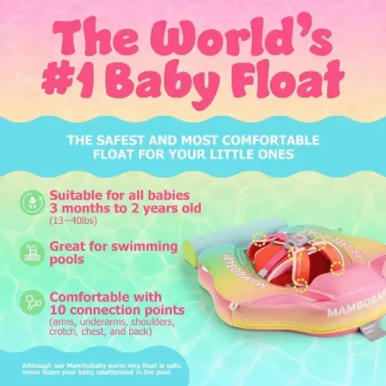Mambobaby Trendy Voyager Baby Pool Float with Canopy image {1}
