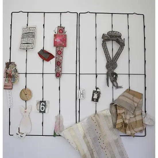 Storied Home Metal Photo/Card Holder with 3 Postcards: Wall Mount Display, Picture Collage Board, 16+ Years image {3}