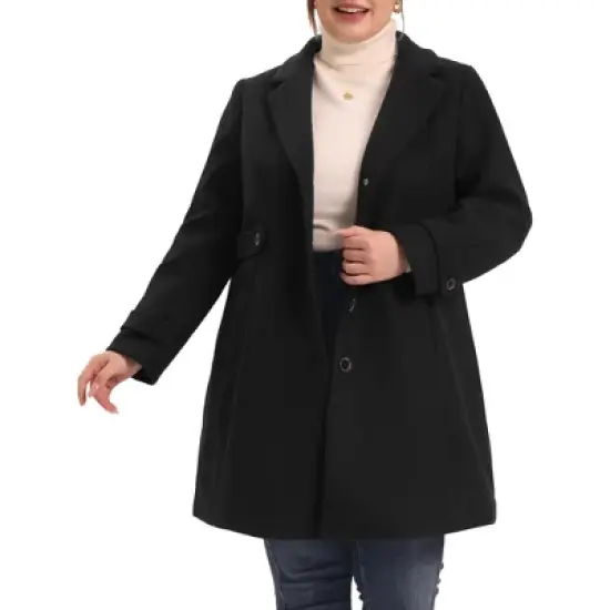 Agnes Orinda Women's Plus Size Outfits Trendy Long Sleeve Side Pockets Elegant Winter Coats image {5}
