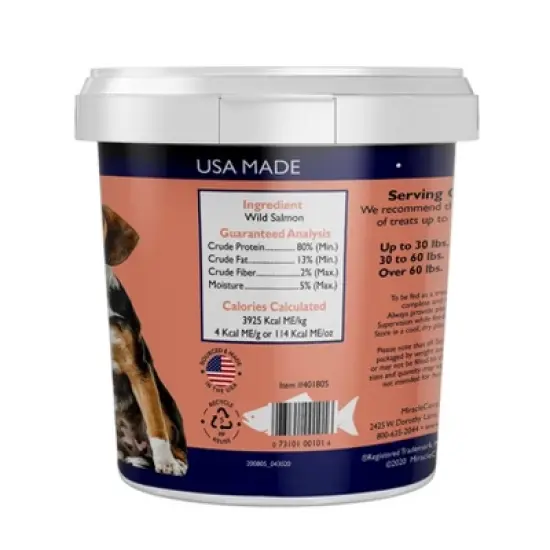 Stewart Freeze-Dried Wild Salmon Dog Treat - 2.75oz Tub image {3}