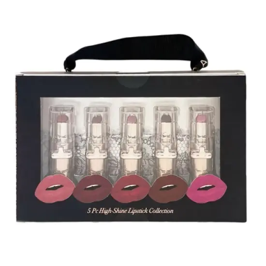 Paris Hilton Cosmetics High-Shine Lipstick Collection - Lipstick Set - 5 Pc image {9}