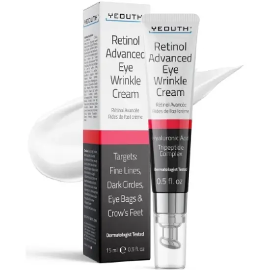 YEOUTH Retinol Eye Cream with Hyaluronic Acid and Tripeptides &ndash; 0.5 oz image {11}