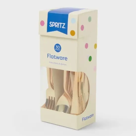 30ct Cutlery Set Gold - Spritz&trade; image {2}