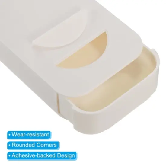 Unique Bargains Office Home Classroom Storage Slide Out Hidden Self-Adhesive Under Table Drawer Organizer 1 Pc image {3}