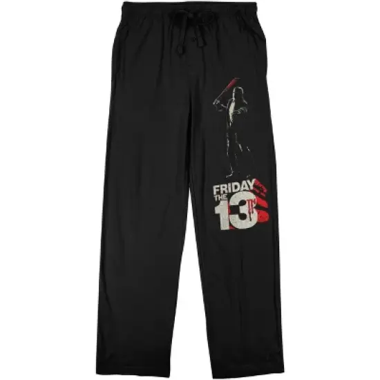 Friday the 13th 13 Logo Men's Black Graphic Sleep Pajama Pants image {6}