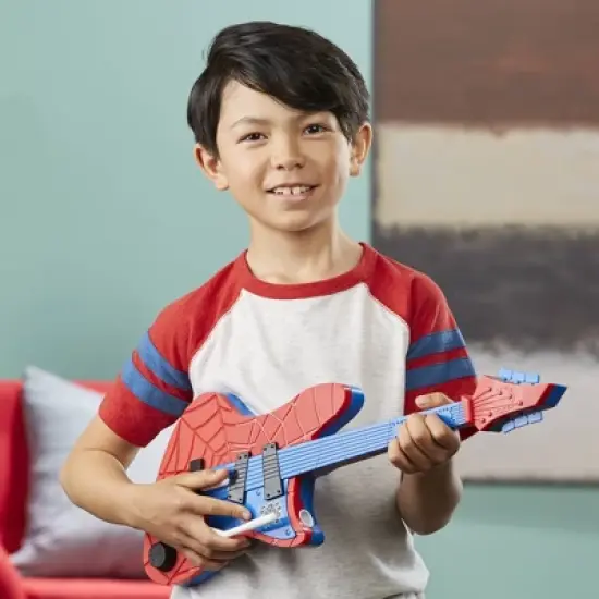 Marvel Spider-Man: Across the Spider-Verse Spider-Punk Web Blast Spider-Man Guitar Toy image {2}