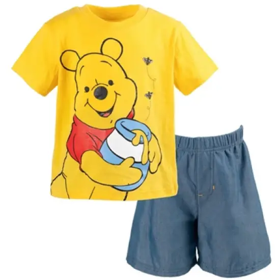 Disney Winnie the Pooh Baby Graphic T-Shirt and Shorts Outfit Set Infant image {7}