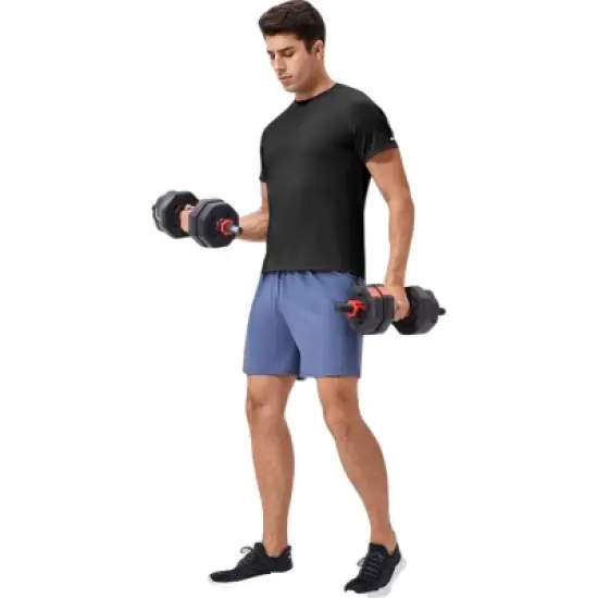 Anna-Kaci Active Men's Classic Crew Neck Active T-Shirt with Lightweight Quick-Dry Fabric for Performance Comfort image {4}