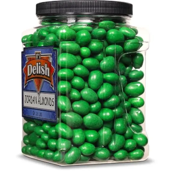 Dark Green Jordan Almonds by It's Delish, 3.5 lbs. Jumbo Container image {4}