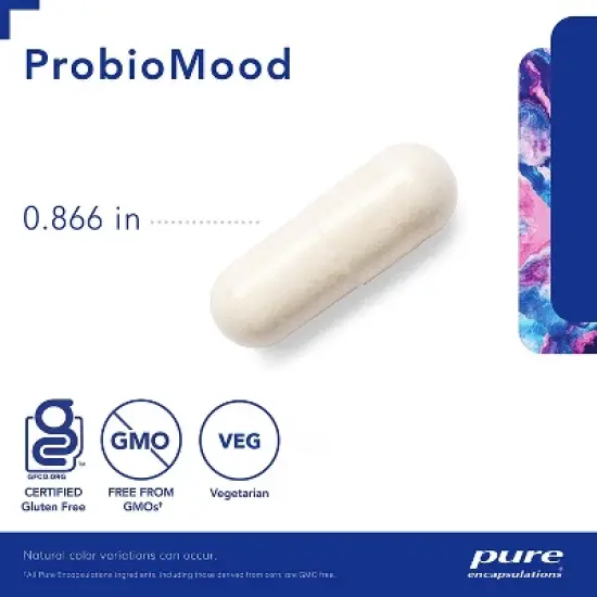 Pure Encapsulations ProbioMood - Shelf Stable Probiotic Combination Designed to Support Relaxation and G.I. Function* - 60 Capsules image {1}