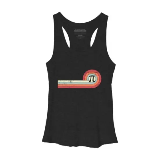 Women's Design By Humans Retro Vintage Pi Day Math Circle By TaiHan Racerback Tank Top image {2}