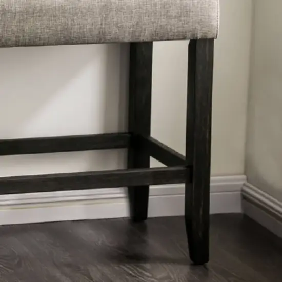 Norelo Upholstered Counter Height Bench Light Gray - HOMES: Inside + Out image {3}