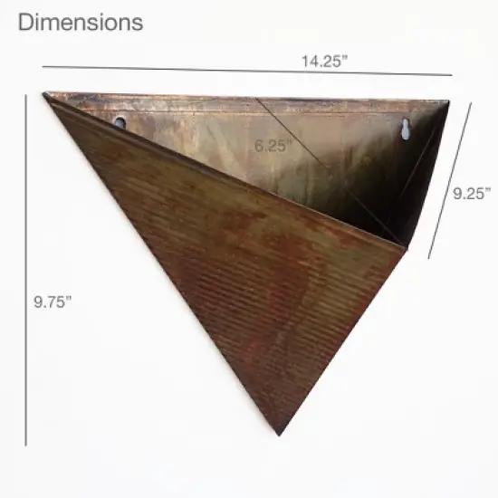 Modern Home Living Wall Galvanized Steel/Zinc Triangular Succulent/Herb Planter image {6}