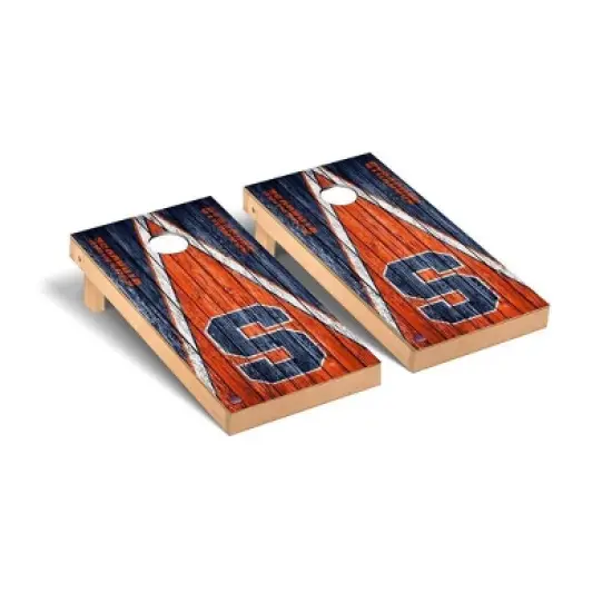 NCAA Syracuse Orange Premium Cornhole Board Triangle Weathered Version image {1}