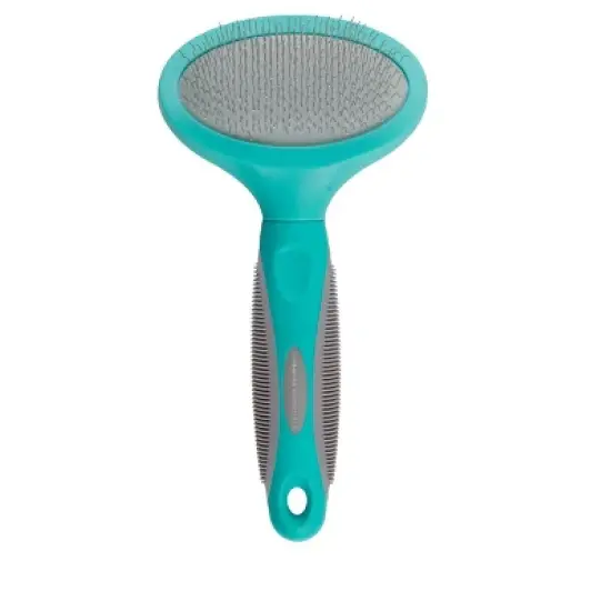 Groomer Essentials Round Slicker Brush - Medium Dog Brush for Grooming and Deshedding, Perfect for Cats and Dogs image {2}