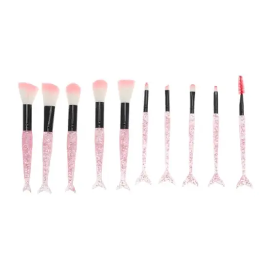 Unique Bargains Mermaid Makeup Brush Set 10 Pcs image {6}