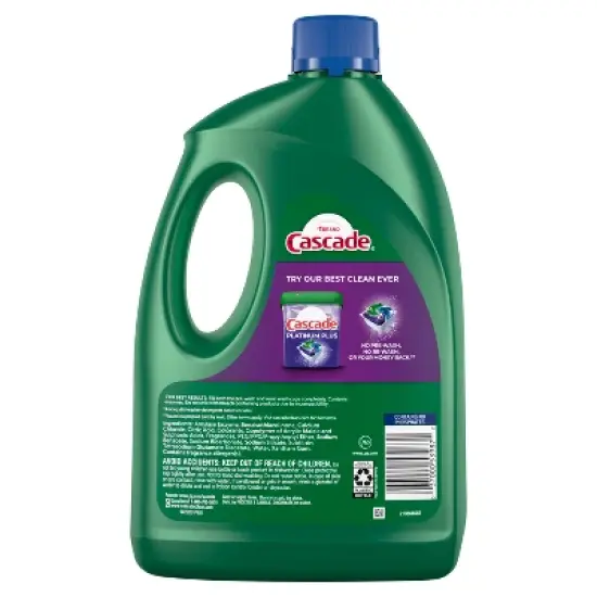 Cascade Complete Dishwashing Liquid Gel Fresh Detergent - 120 fl oz image {6}