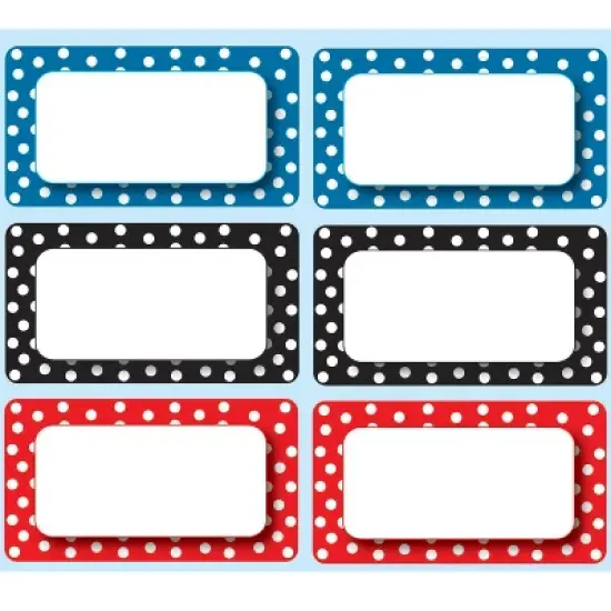 Ashley Productions Die-Cut Magnetic Colorful Dots Labels/Nameplates, 10 Per Pack, 6 Packs image {2}