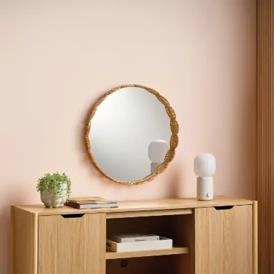 24" Rattan Round Wall Mirror - Room Essentials&trade; image {1}
