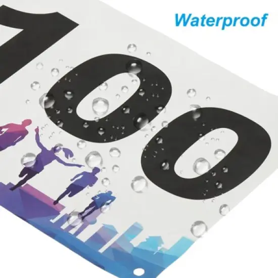 Unique Bargains Waterproof Reusable Tearproof Running Bib Numbers Multicolor 7x6 Inch 100 Pcs image {4}