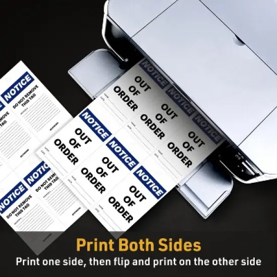 Avery UltraDuty Printable Plastic Hang Tags, 5.5" x 2.83", White Blank Tags, 50lb Pull-Strength, 60ct (62400) image {5}