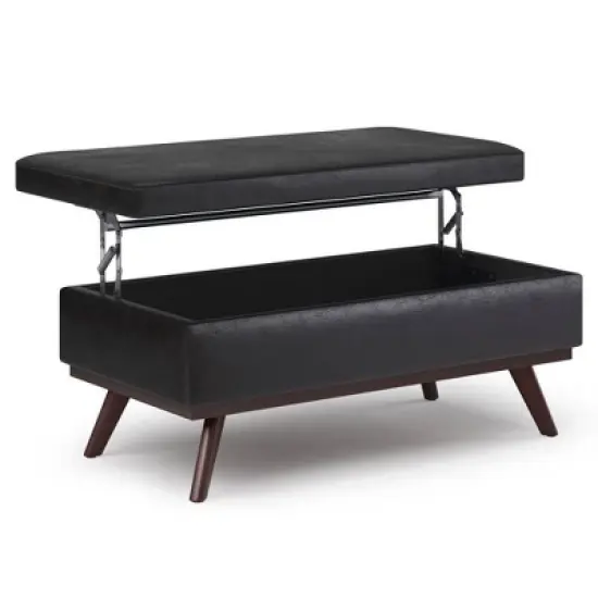 Large Ethan Lift Top Coffee Table Storage Ottoman - WyndenHall image {1}