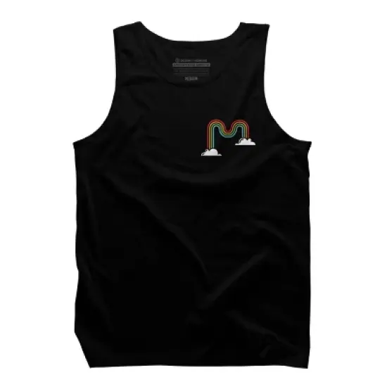 Men's Design By Humans Rainbow By DesignAzalea Tank Top image {4}