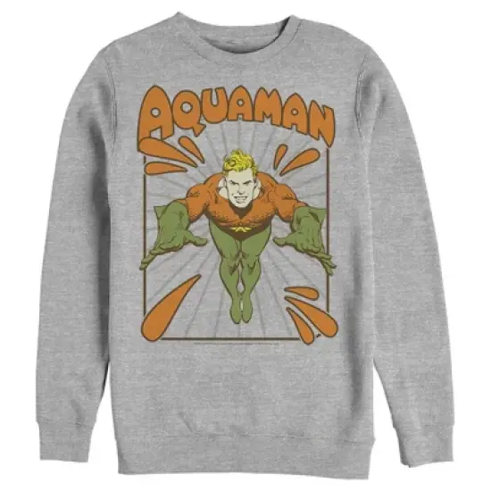 Men's Justice League Aquaman Vintage Sweatshirt image {2}