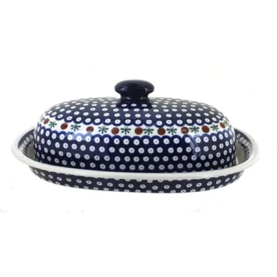Blue Rose Polish Pottery 941 Zaklady Bread Container image {6}