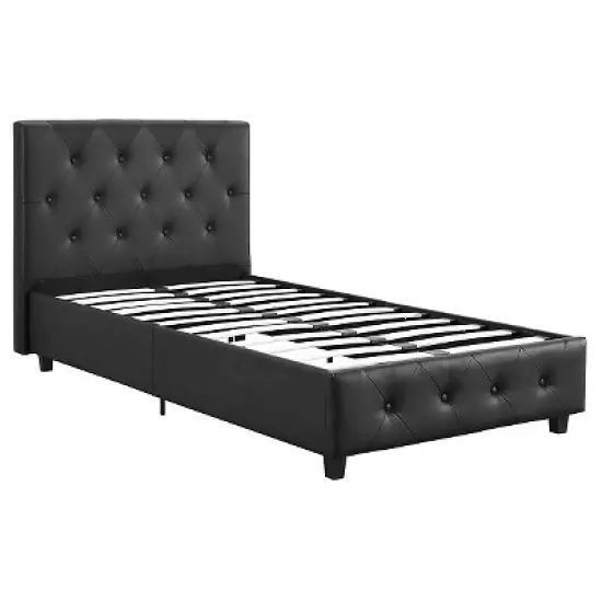 Dalia Tufted Faux Leather Bed - Room & Joy image {2}