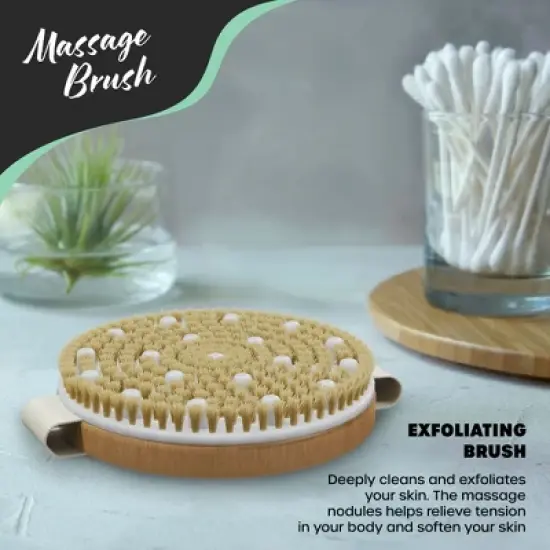 Nevlers Boar Bristle Exfoliating Dry Body Brush Set image {4}