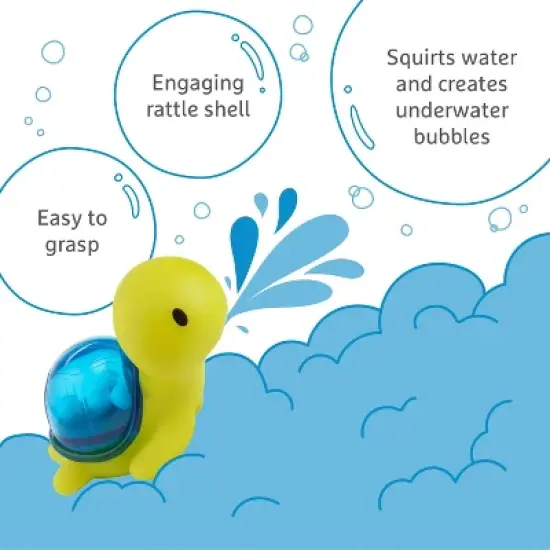 Munchkin Bath Rattle Squirts - Fun Sensory Bath Toys for Babies & Toddlers - 2pk image {1}