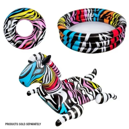 Poolmaster Zany Zebra Jumbo Swimming Pool Float Rider image {7}